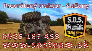 Prevrátený traktor Slažany - SOS DUCHOŇ odťahová služba NONSTOP 0905 187 459 www.sosduchon.sk