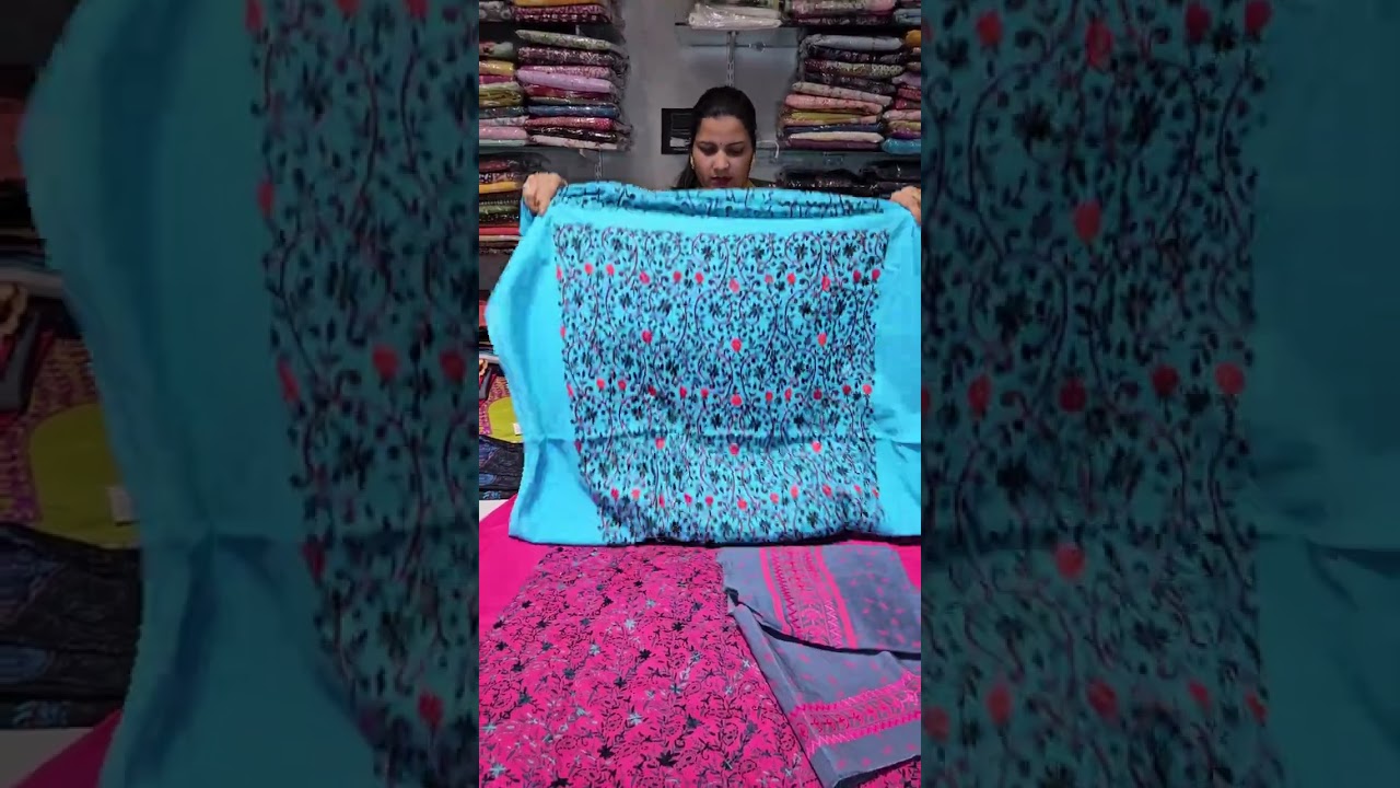 Garmi ke pyare pyare Handblock print suits with phulkari work👌 Rs1580/-free shipping 😊 9896818385✨️