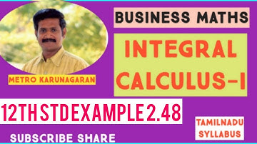 12th Std BM Ex.2.7 Example 2.48 Integrate dx/√ x² + 25
