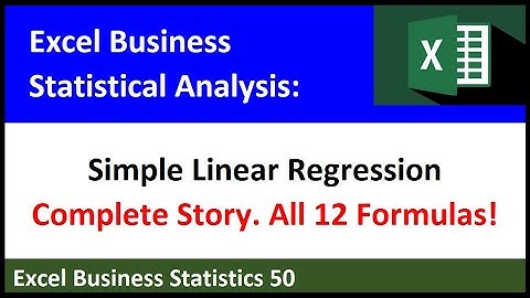 Linear Regression Made Easy! The Epic Full Story with all Details. Excel Statistical Analysis 50