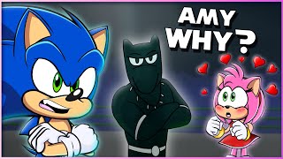 Amy, WHY!?  Sonic and Amy REACT to Black Panther VS Sonic  Cartoon Beatbox Battles by Verbalase