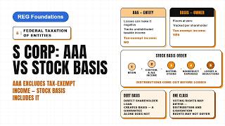 Information S Corporations: Eligibility, Income, AAA & Basis | CPA REG Foundations News