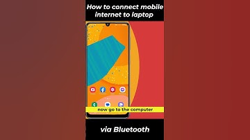 How to connect mobile internet to laptop via bluetooth