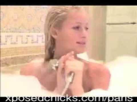 paris, hilton, in, bath, tub.