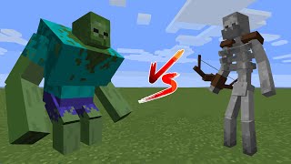 mutant zombie vs mutant skeleton 🦴 in Minecraft