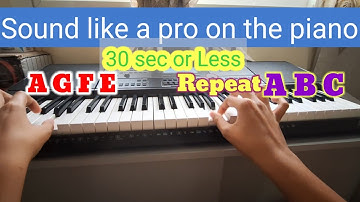 Sound Like a Pro on the Piano in "30 Seconds! | how to play piano for beginners | Piano With Shariq