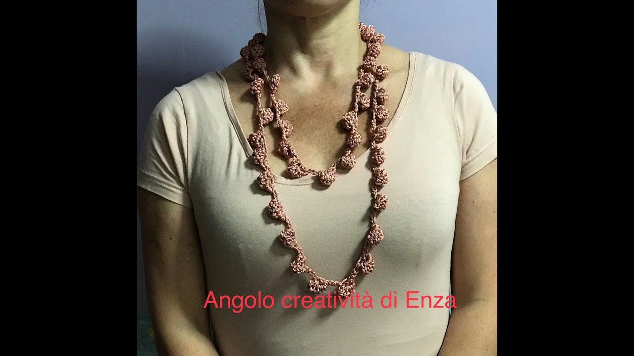 Collana all'uncinetto semplice e veloce da realizzare 🧶Uncinetto facilissimo.