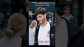 Will Strangers Actually Hug Me Back? 🛑 (SOCIAL EXPERIMENT)  #strangerhugs #reaction #viral