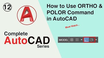 ORTHO AND POLAR TRACKING IN #AUTOCAD | #polarmode #orthomode