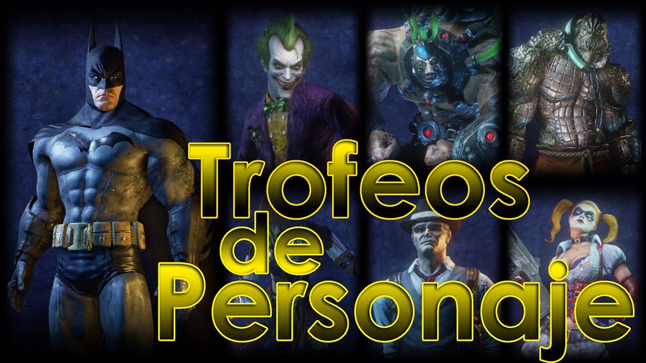 BATMAN: ARKHAM ASYLUM: Todos los Trofeos de Personaje (Modelos 3D)| PS4  (Return to Arkham) - YouTube