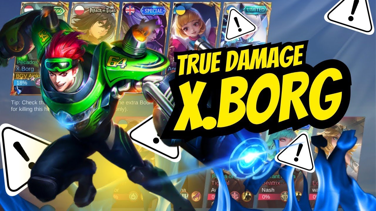 NEW BUFF X.BORG INSANE TRUE DAMAGE | Tanks Counter Hero Mobile Legends Bang Bang