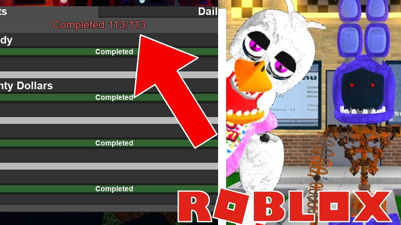 Roblox The Pizzeria Rp Remastered All Achievements 113 113 Halloween Update Youtube - fnaf roblox rp glitch world in fnaf 4