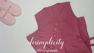 DIY Dailywear Dress + sewing pattern 👗 beginners friendly | Productive Life | DIY Vlog