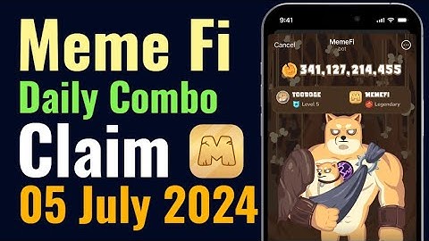 Memefi 5 july secret combo code || memefi secret combo ( 1-11 Level) 4 Million Coin