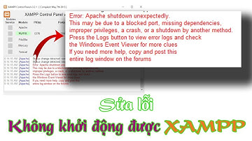 Sửa lỗi không khởi động được XAMPP- Cannot start XAMPP