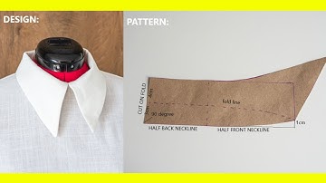 Make Shirt Collar Pattern: Easy Tutorial Using Single Pattern Piece (1 method, 2 styles)