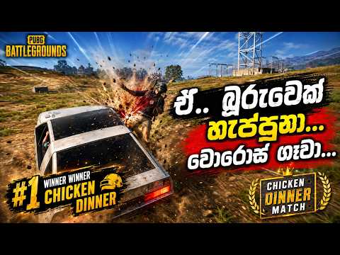 ඒ.. බූරුවෙක් හැප්පුනා... චොරොස් ගෑවා...(Chicken Dinner) | PUBG Gameplay | AlphaDSP