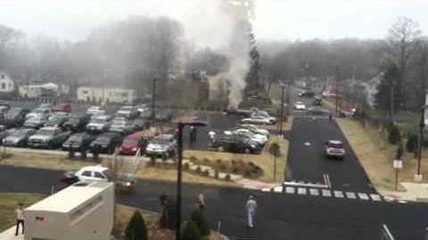 Car on fire at Thorlabs 03/20/12
