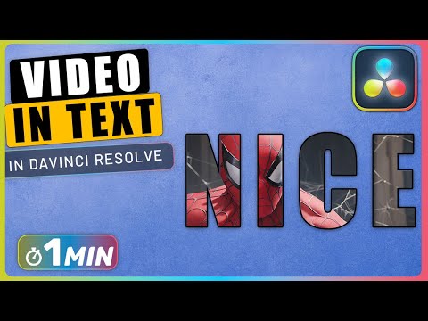How to Put VIDEO INSIDE TEXT with Fusion in Davinci Resolve