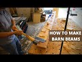 How to Make Authentic Looking Barn Beams (Tb stained later)- The Distressing Process