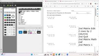 Matrix RREF System Of Equations on Texas Instruments TI-84 Plus CE Graphing Calculator