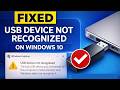 How To Fix Problem USB Device Not Recognized Windows 10 ( in 2 Minutes )