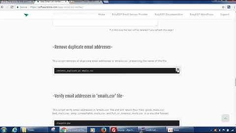 Remove duplicate email addresses