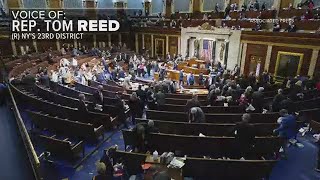 Rep. Tom Reed reacts to protests at US Capitol
