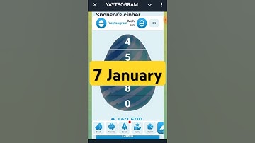 Yaytsogram 7 January Cipher Code | Today Yaytsogram Cipher Code #yaytsogram #airdrop #chiphercode