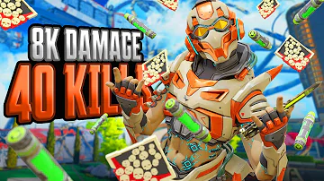 INSANE Octane 40 KILLS and 8,235 Damage in two games Apex Legends Gameplay Season 18