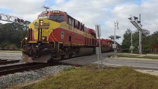 Southbound FEC intermodal passing NSB yard. 12/28/23