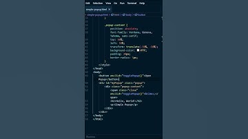 Easy Popup for Beginners using HTML, CSS, and JAVASCRIPT | | Coding Pulse #shorts