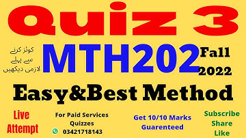 mth202 quiz no 3 solution fall 2022 mth202 quiz no 3 solution 2022 mth202 quiz 3 solution 2023