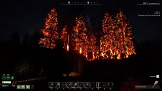 Icarus Basics- Building a shelter basics, watch it all burn! Epic forest fire!