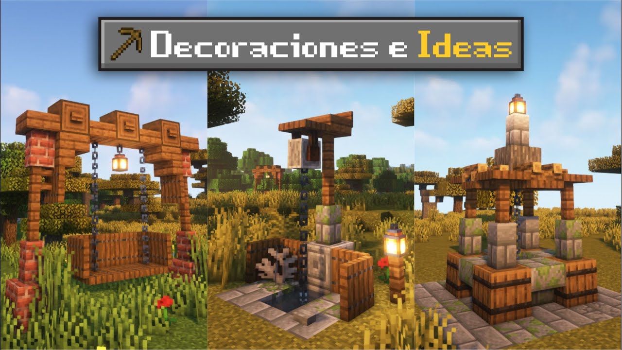 DECORACIONES PARA MINECRAFT DECORATIONS FOR MINECRAFT FACIL Y