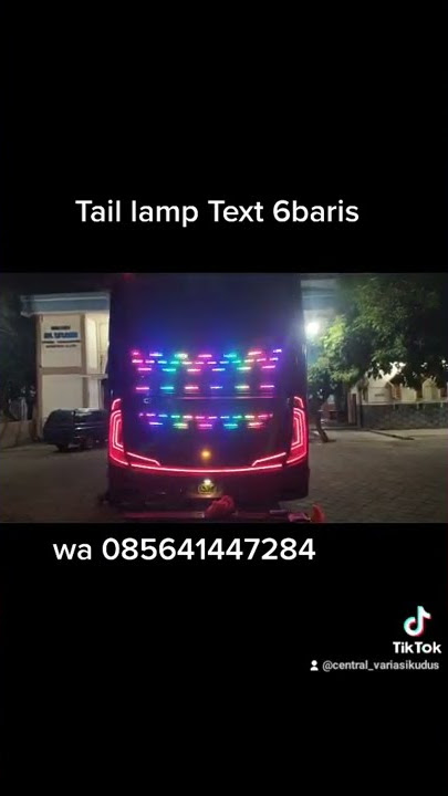 Lampu Bagasi Bus Model Text #shorts #bus #buspariwisata