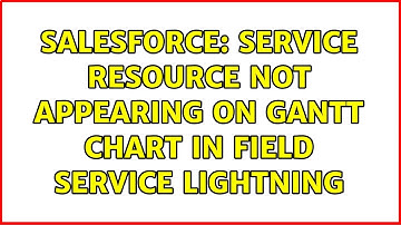 Salesforce: Service resource not appearing on Gantt chart in Field service lightning