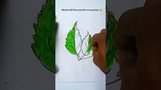 Easy leaf drawing for beginners 🌿#shorts #drawing #shortvideo