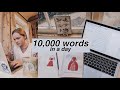 10,000 words in a day (festive novel writing vlog)