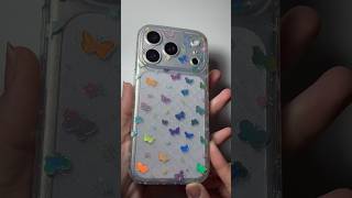iphone case with colorful laser butterflies 🦋 and glitter ✨ #iphonecase #iphone #case #iphone17pro
