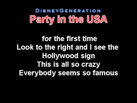 Party In The USA - Official Karaoke (with Lyrics) [HQ] - YouTube