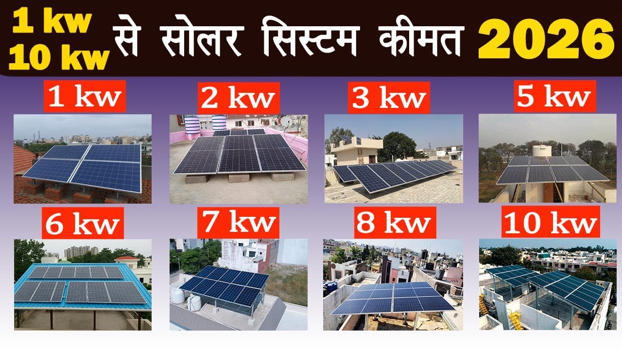 REAL Cost of a 1kw to 10kw Solar System in 2026 | ₹78,000 सब्सिडी पर ...