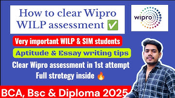 How to Clear Wipro WILP / SIM Assessment Test in 1st Attempt | BCA, BSc & Diploma Students 2025