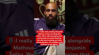 Bryan Mbeumo on linking up with Matheus Cunha and Benjamin Šeško #manchesterunited #football #fyp