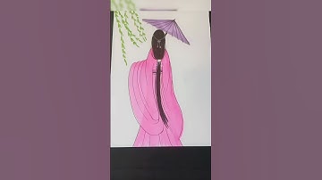 Vẽ cô thiếu nữ thời cổ trang 😍 #thienmink1 #artist #drawing #draw #art #vetranh #foryou #shorts