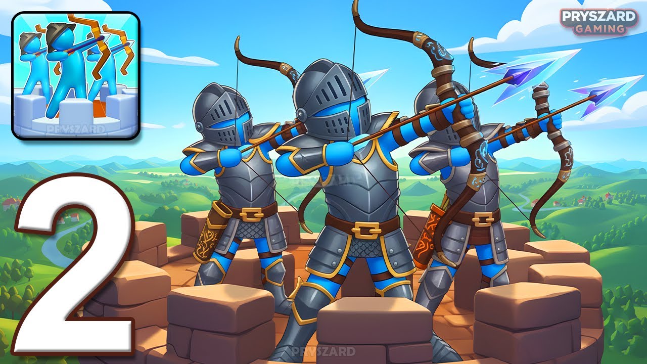 Archery Bastions: Castle War - Gameplay Walkthrough Part 2 - Archers Castle War (iOS, Android)