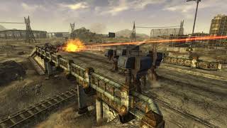 Securitrons vs Sentry Bots NPC Robot Battle - Fallout New Vegas