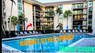 Waterfront Condo FOR SALE - 1301 River Reach Drive # 201 900sf 1 bed/1.5 bath - Listed for $369,000
