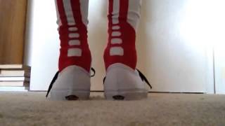 Thumbnail USA nike elite socks white/red on feet