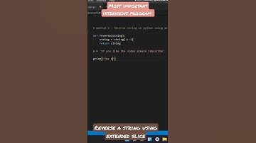 Most important💕interviews program questions in ❤️python interview to reverse a string #short #shorts